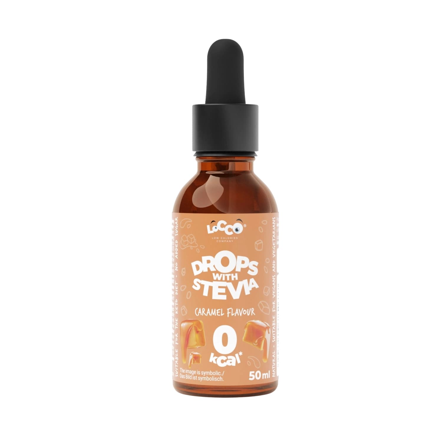 Caramel flavored stevia drops LOCCO, 50 ml