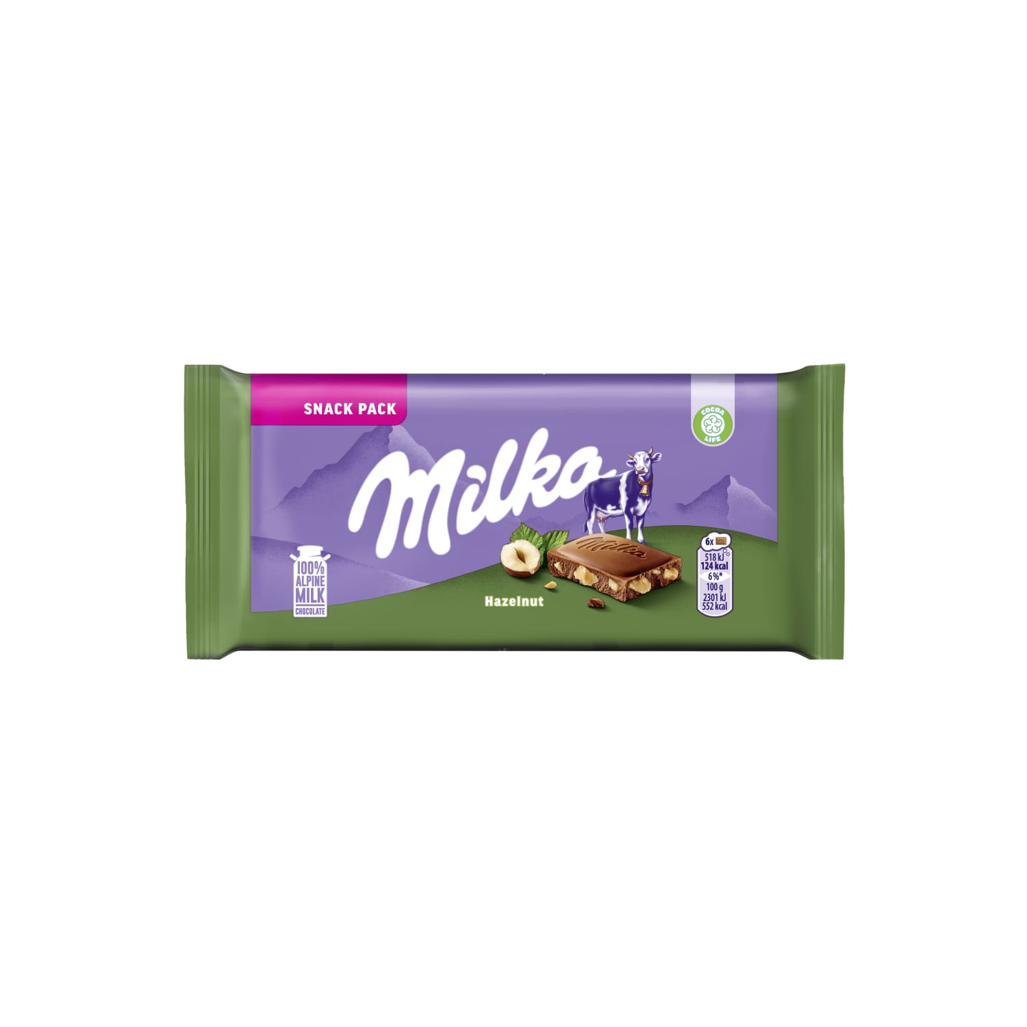 Молочный шоколад с измельченными лесными орехами MILKA, 45 г