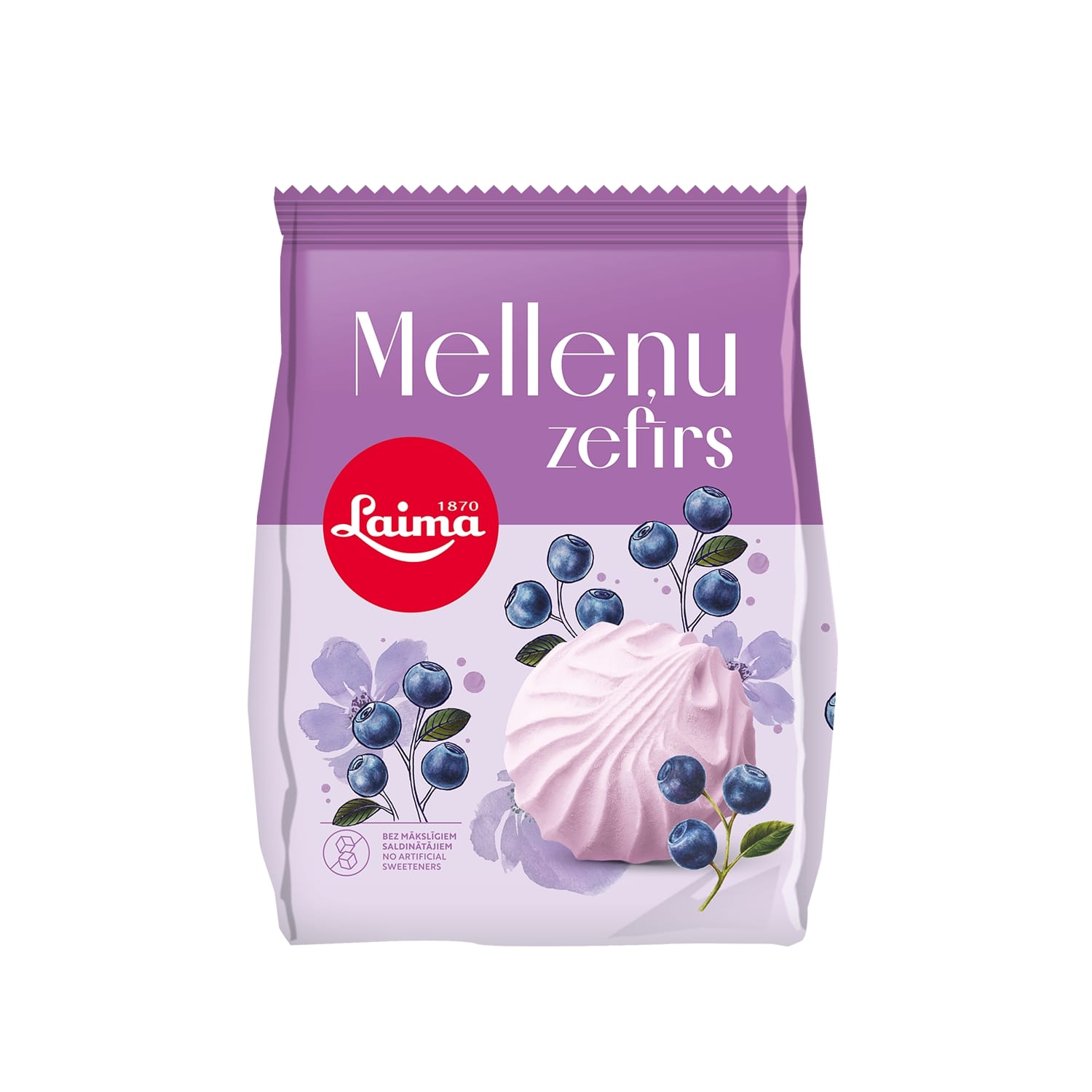Blueberry flavored marshmallow LAIMA, 200 g