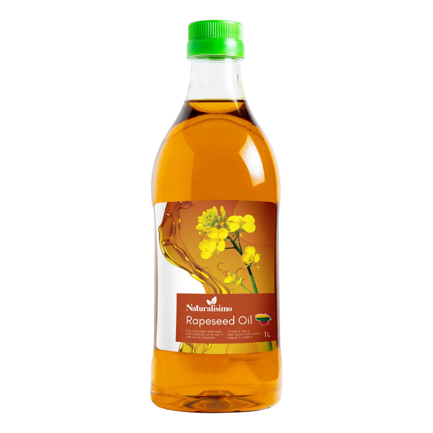 Холодного отжима нерафинированное рапсовое масло NATURALISIMO, 1 л