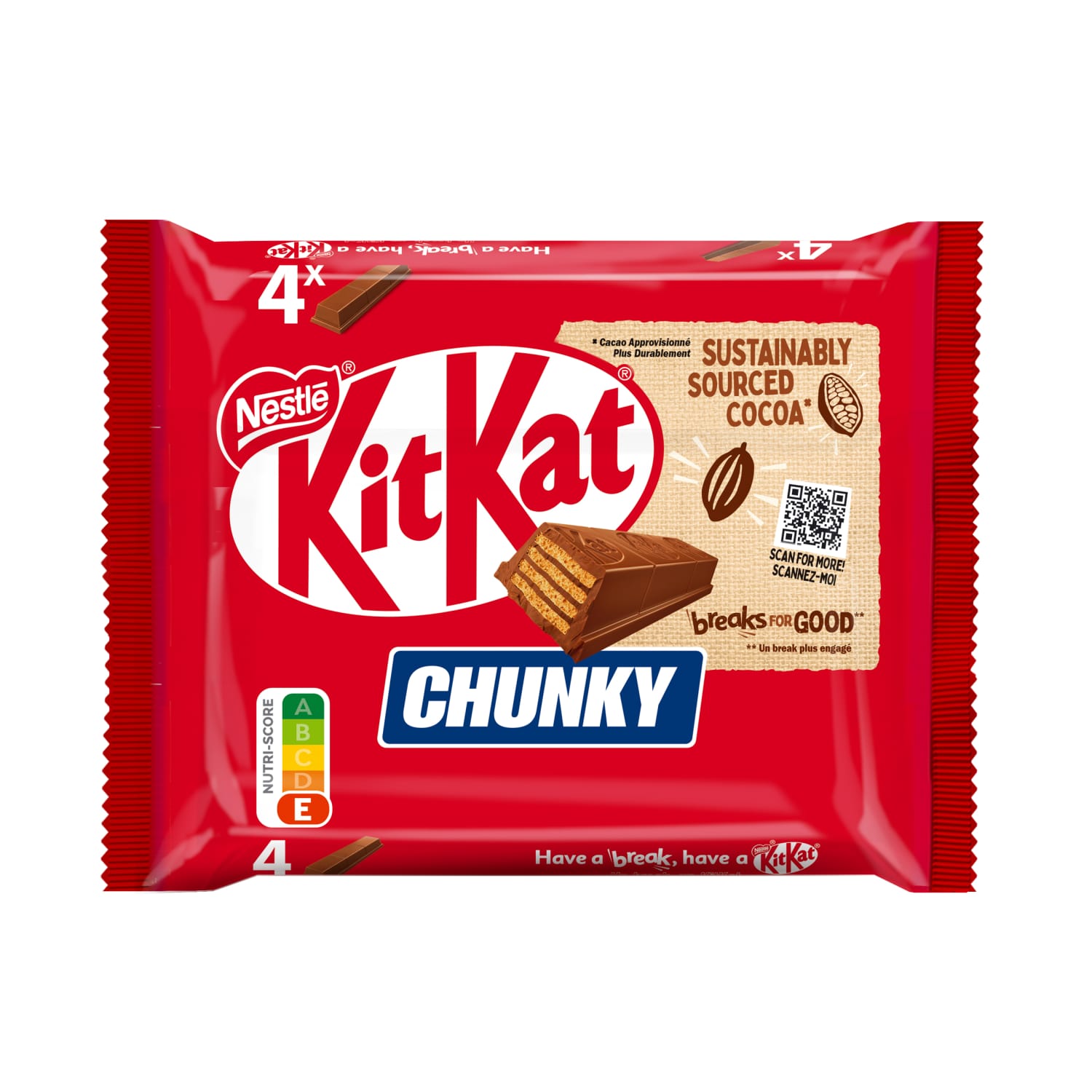 Bars NESTLÉ KIT KAT CHUNKY, 160 g
