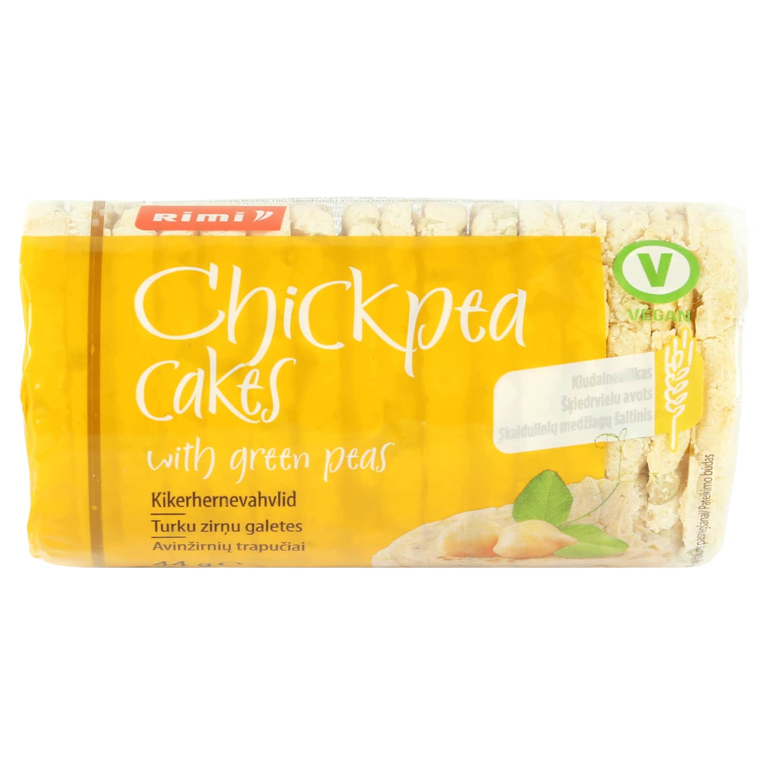 Chickpea crackers with green peas RIMI, 44 g