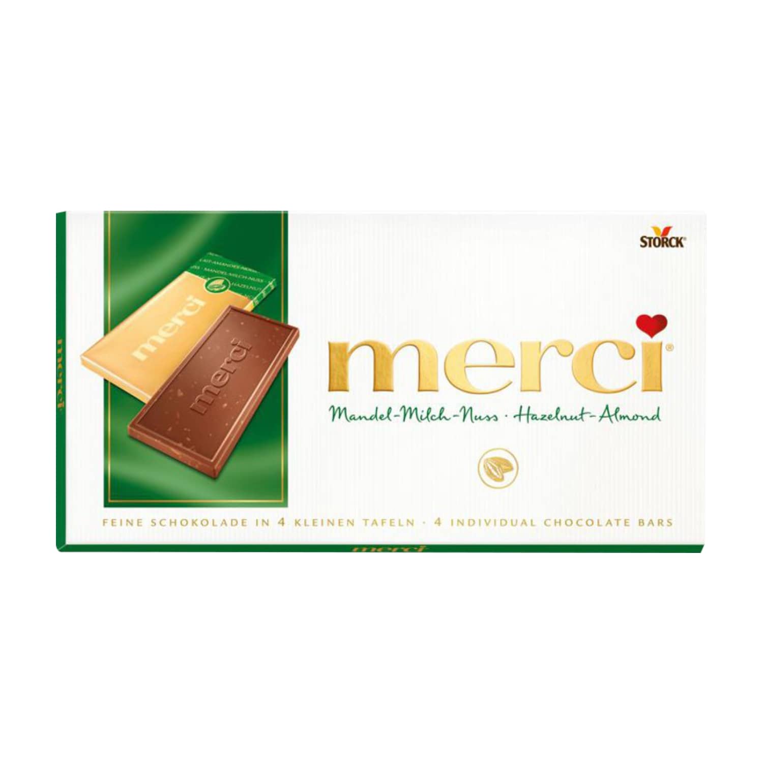 Šokoladas MERCI su lazd.ir migdolų rieš.100g