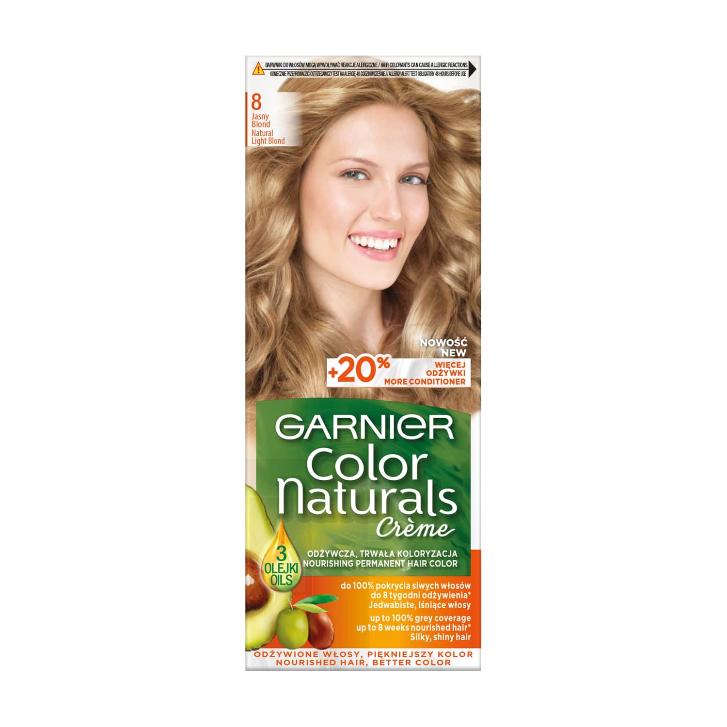 Plaukų dažai GARNIER COLOR NATURALS, 8
