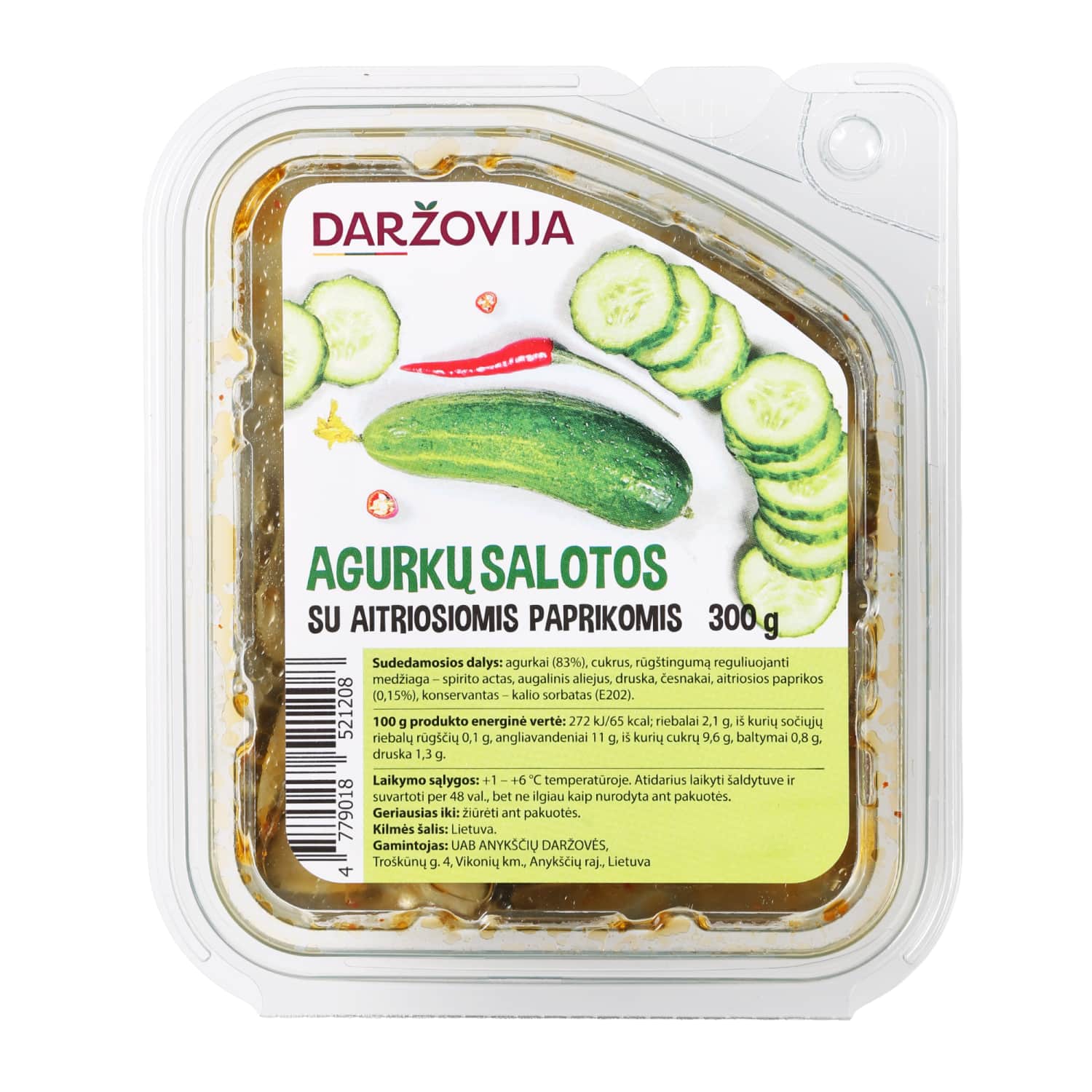 Agurkų salotos su čili, 300 g