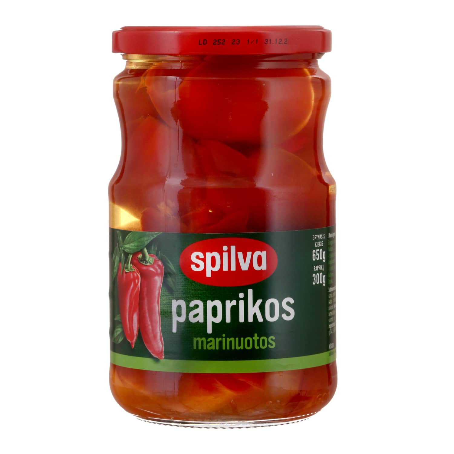 Marinuotos paprikos SPILVA, 650 g / 300 g