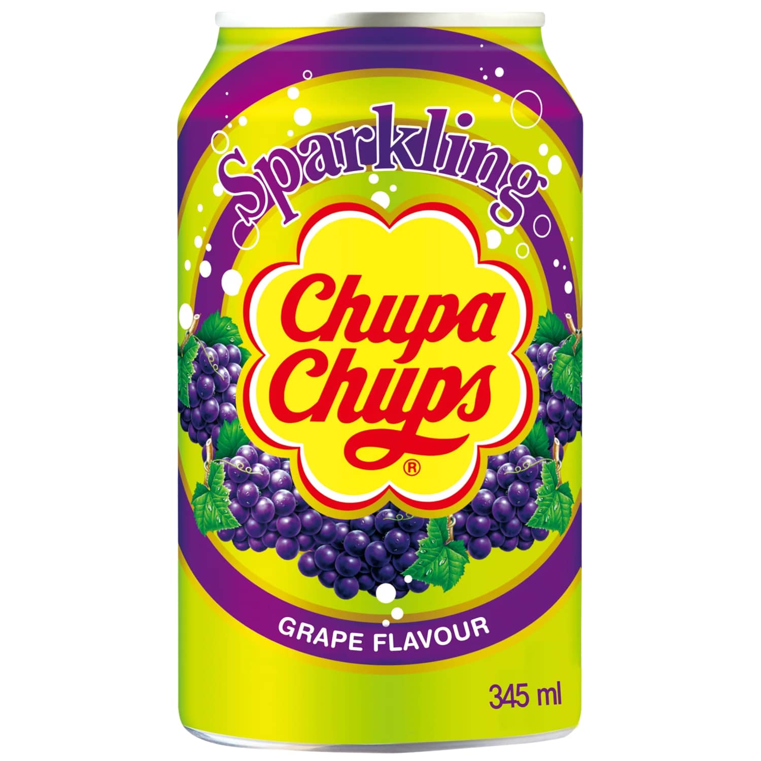 Gazuotas gėrimas CHUPA CHUPS GRAPE, 0,345 l