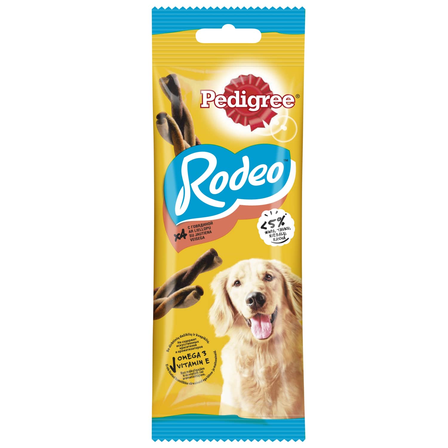 Жевательные лакомства для собак Pedigree Rodeo, 4 шт., 70г