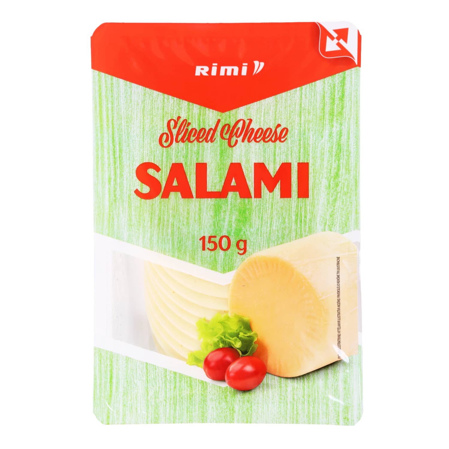 Pjaustytas sūris RIMI SALAMI, 45 %, 150 g
