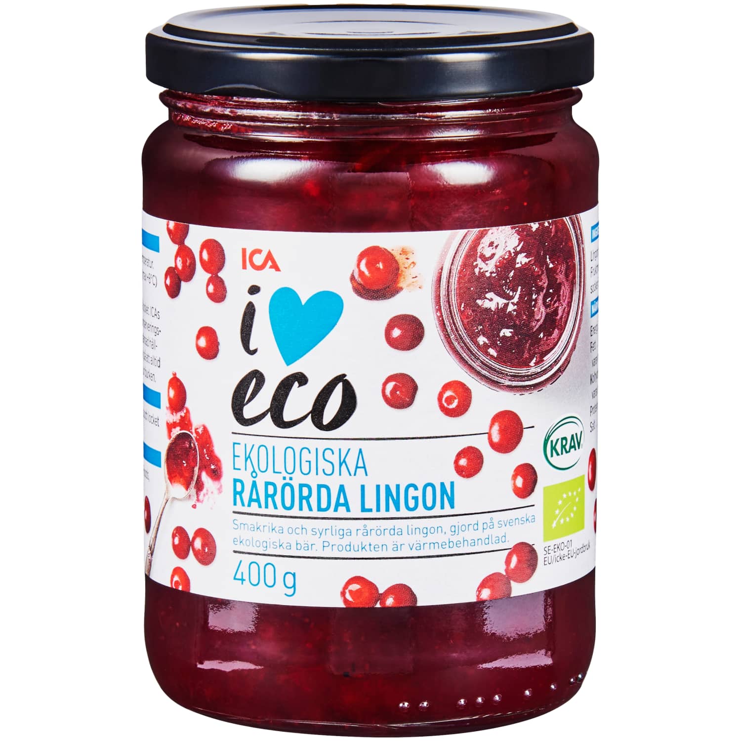 Organic lingonberry jam I LOVE ECO, 400 g