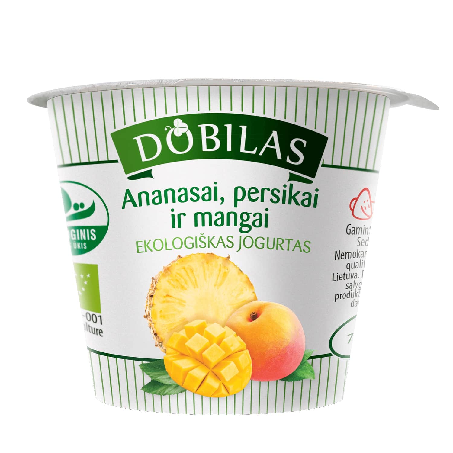 Ecol. yogurt pineapple DOBILAS, 2.5-3.5%, 125g