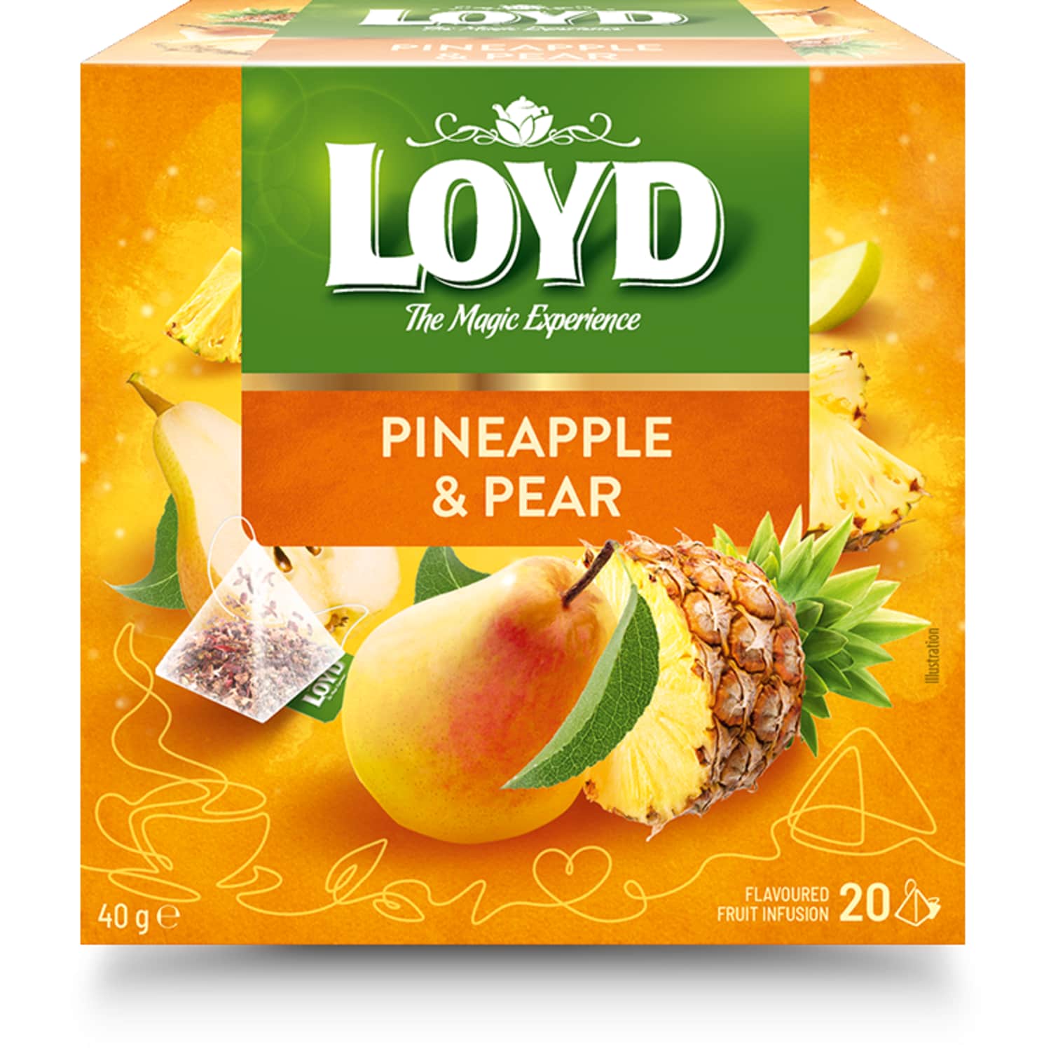 Фруктовый чай с ананасом и грушей, LOYD, 20 шт.