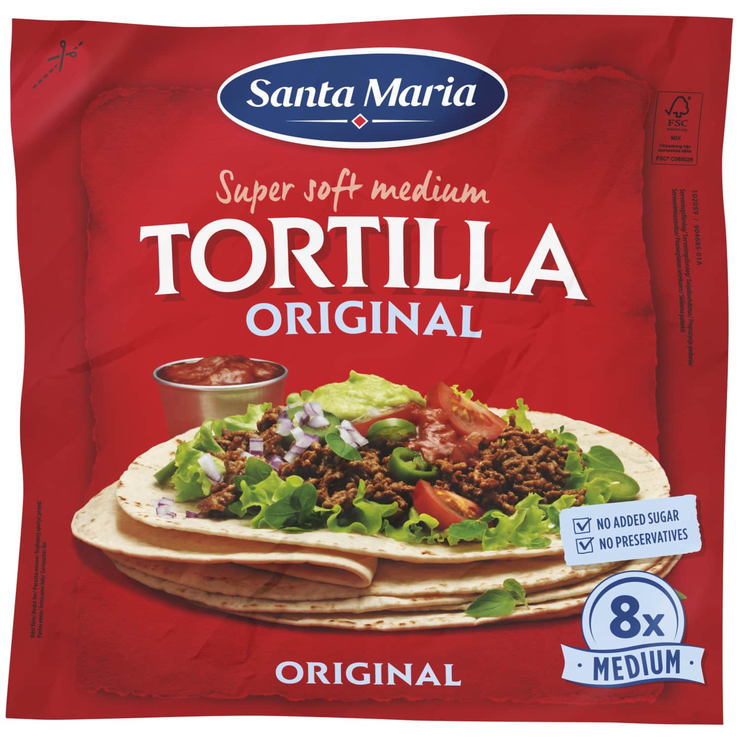 Tortilijos SANTA MARIA ORIGINAL, 8 vnt, 320 g