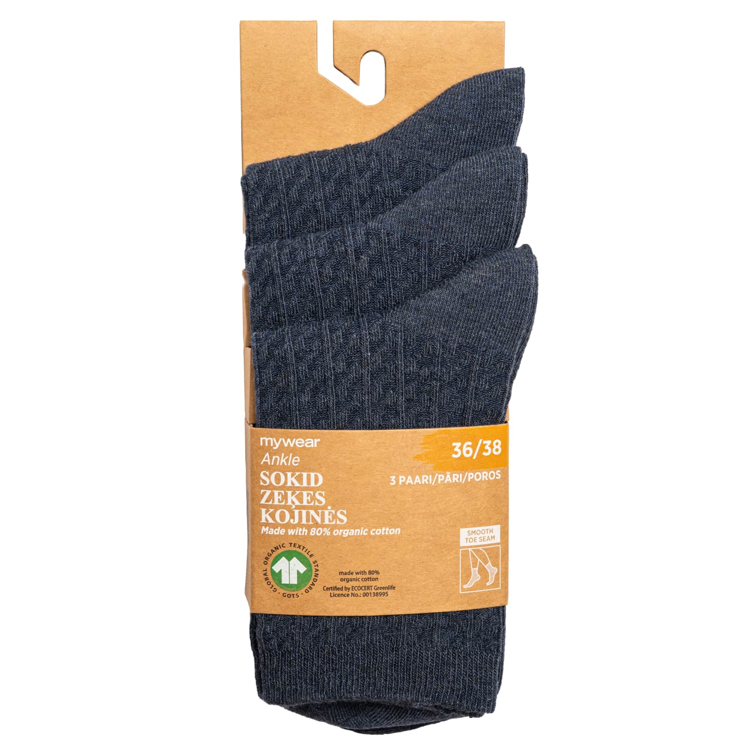 Kojinės MYWEAR, 36 / 38, 3 poros