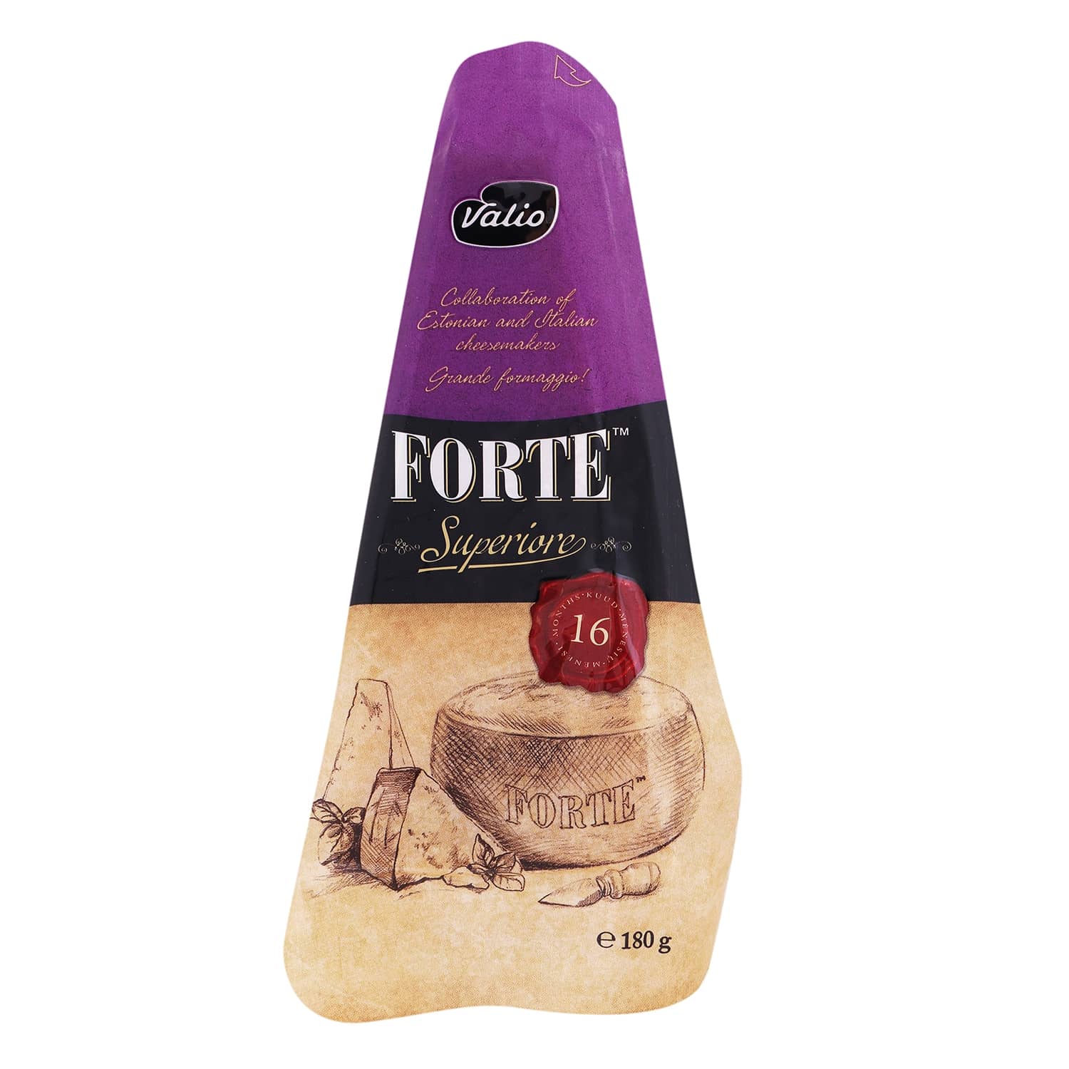 Sūris FORTE SUPERIORE, 26 %, 16 mėn., 180 g