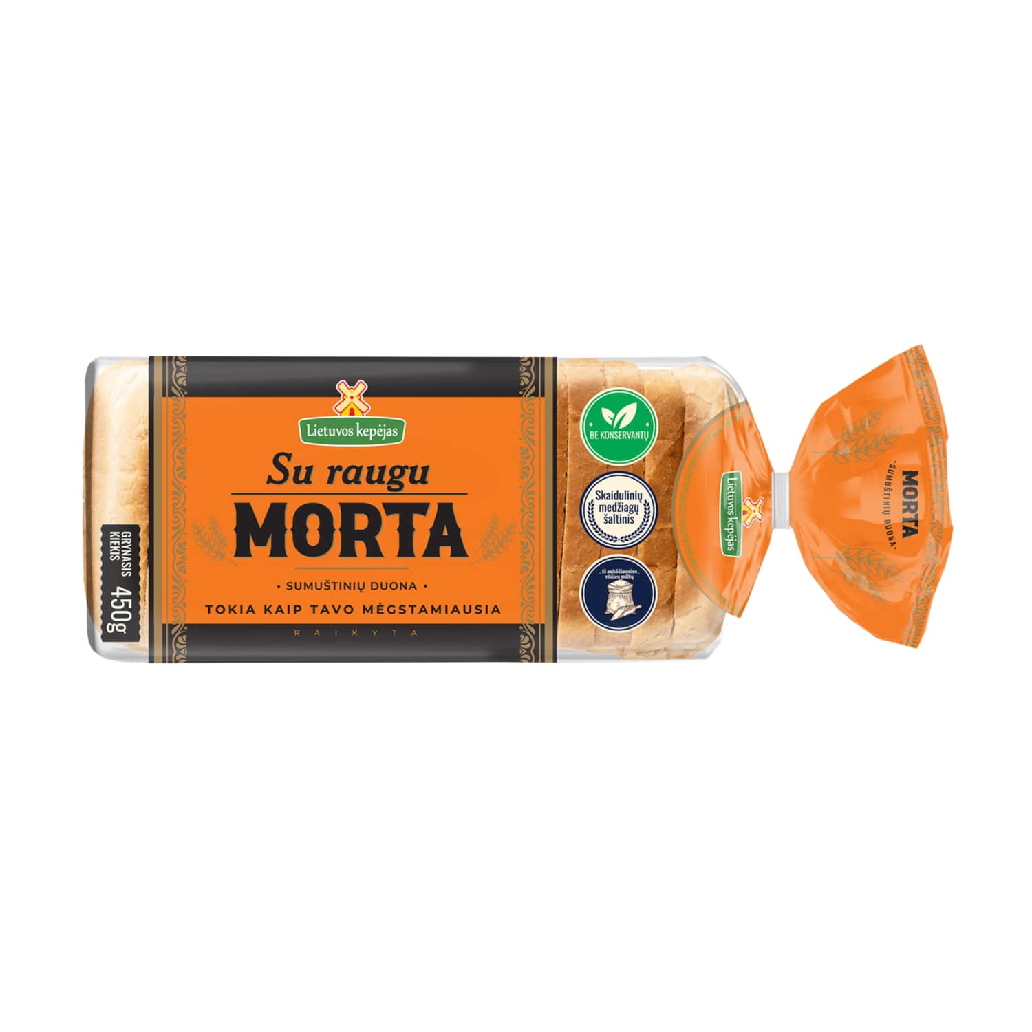 Sumuštinių duona MORTA SU RAUGU, 450 g