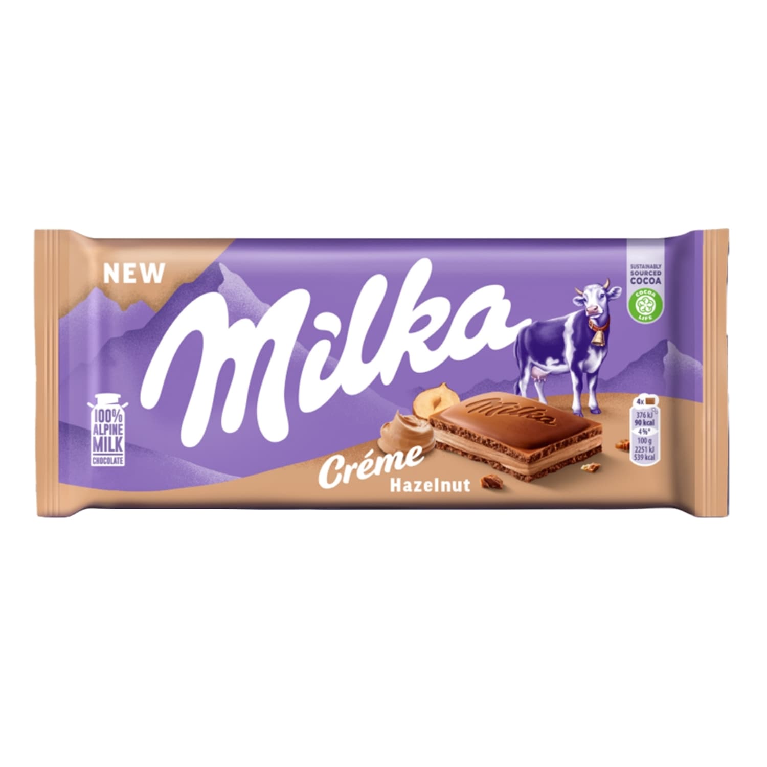 Milk chocolate MILKA with hazelnut filling, 85 g
