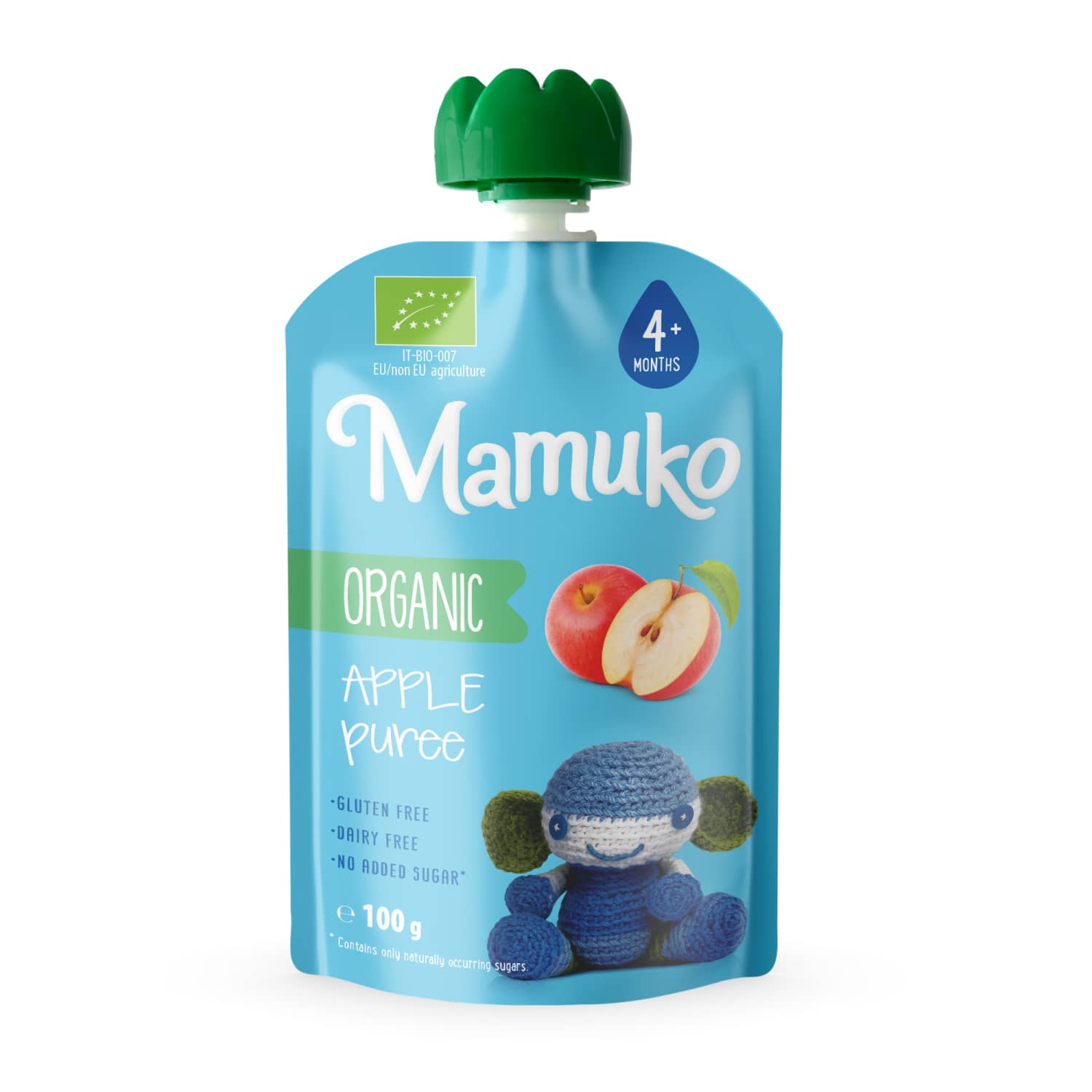 Ekol. MAMUKO obuolių tyrelė, 4 mėn, 100 g