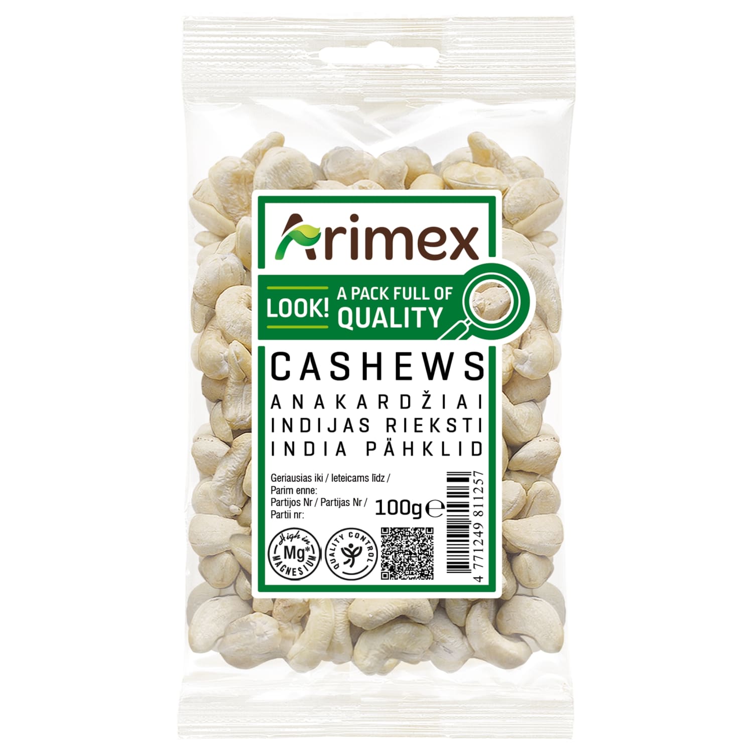 Cashew nuts ARIMEX, 100g