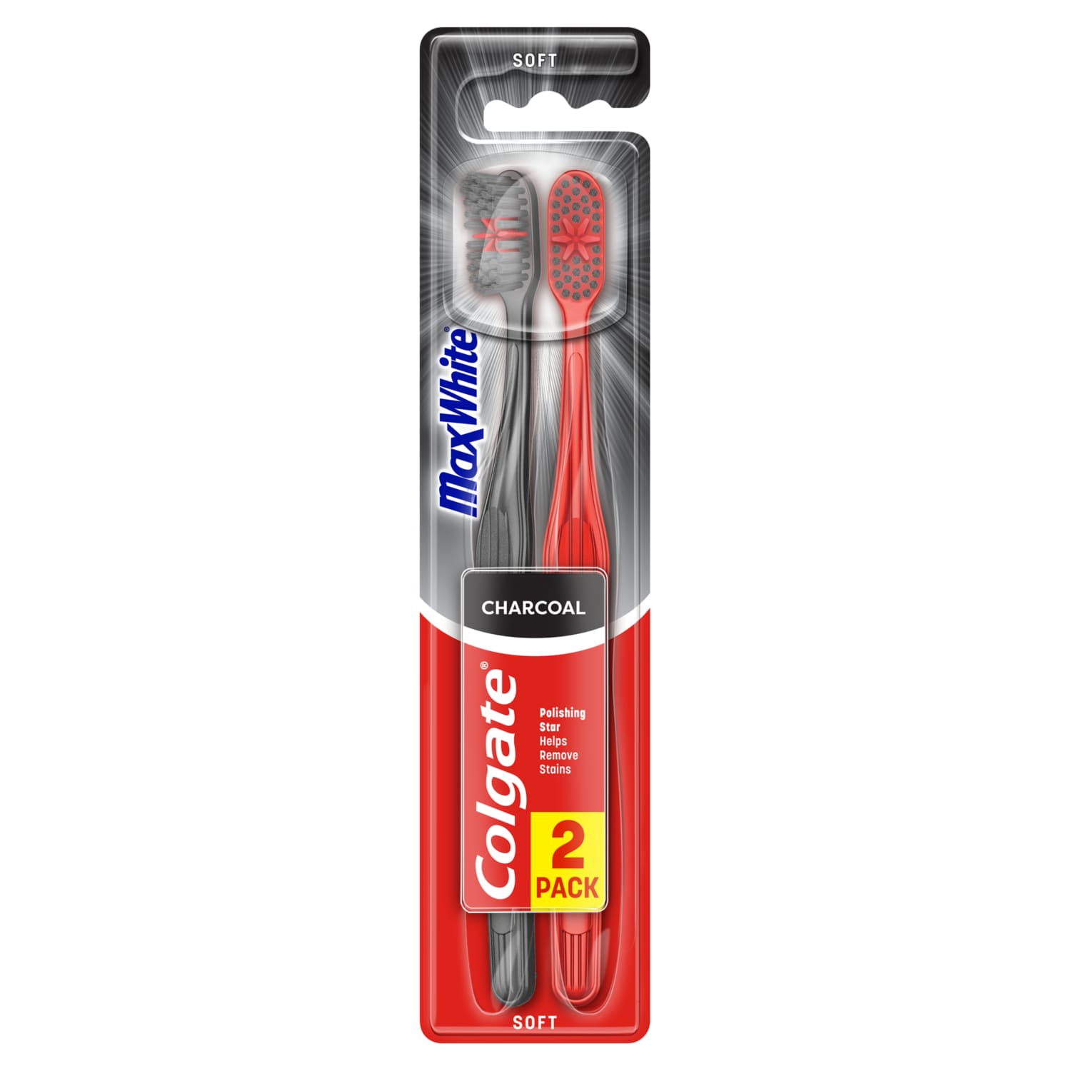 Dantų šepetėlis COLGATE MAX WHITE, 2 vnt.