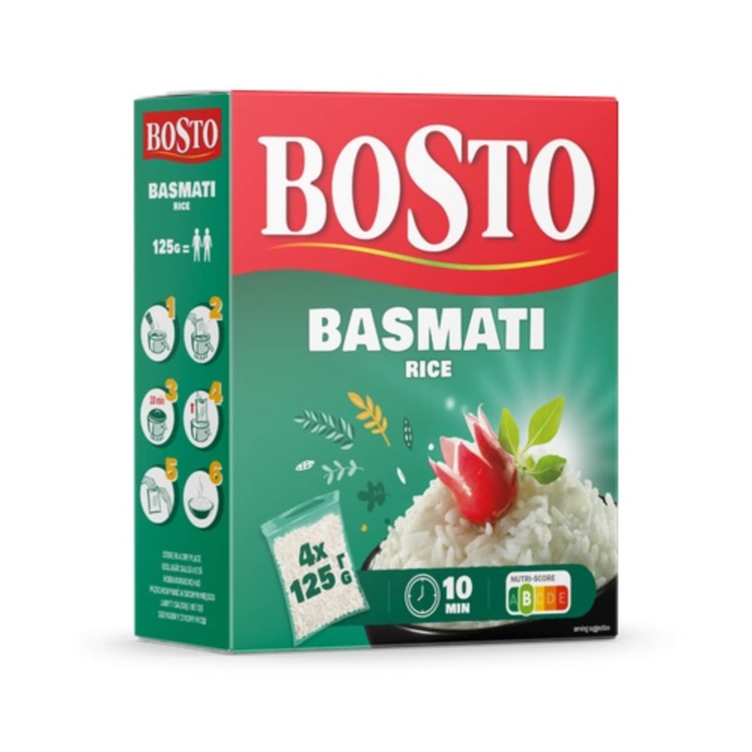 Ryžiai BASMATI BOSTO, 4 x 125 g