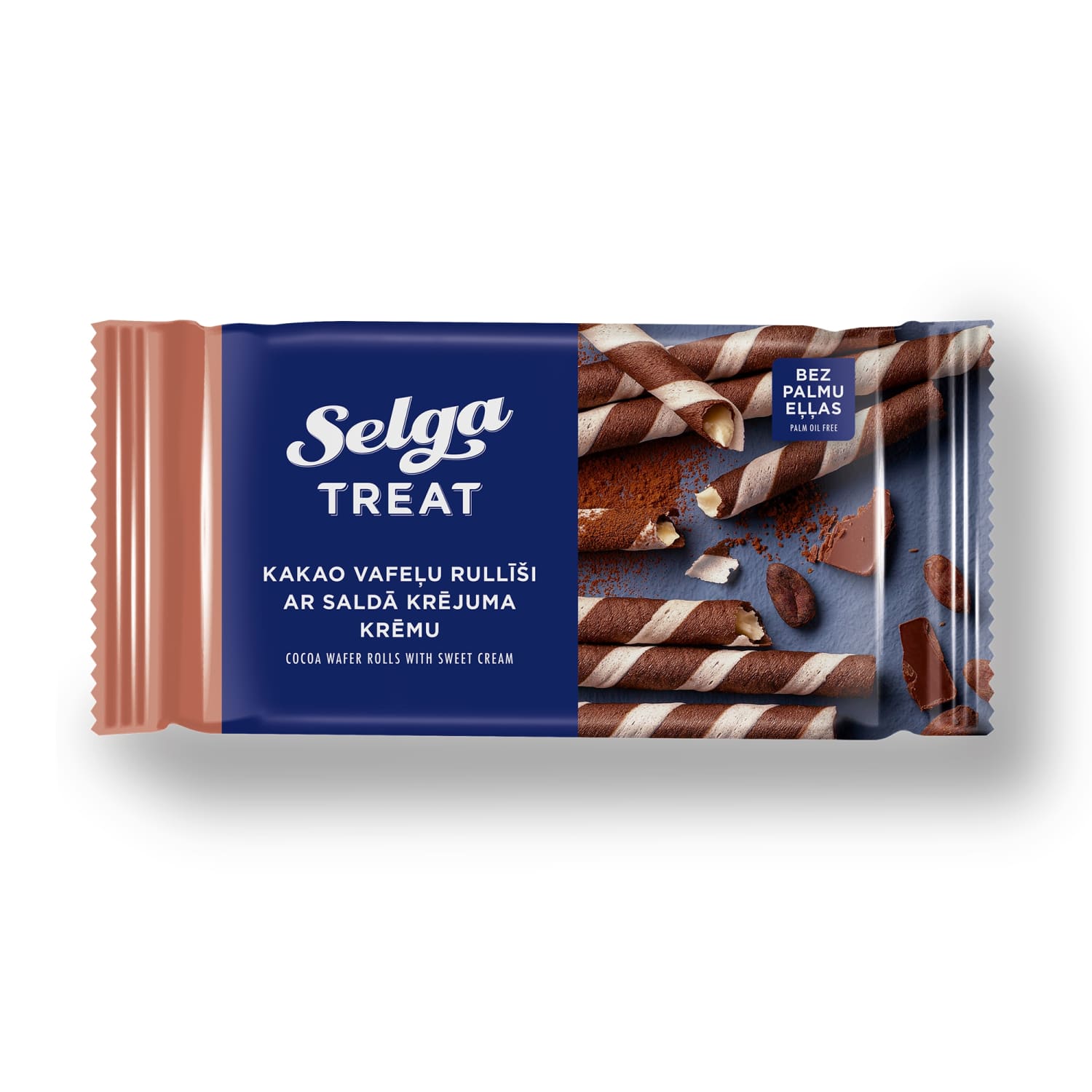 Waffle tubes with cocoa SELGA, 160 g