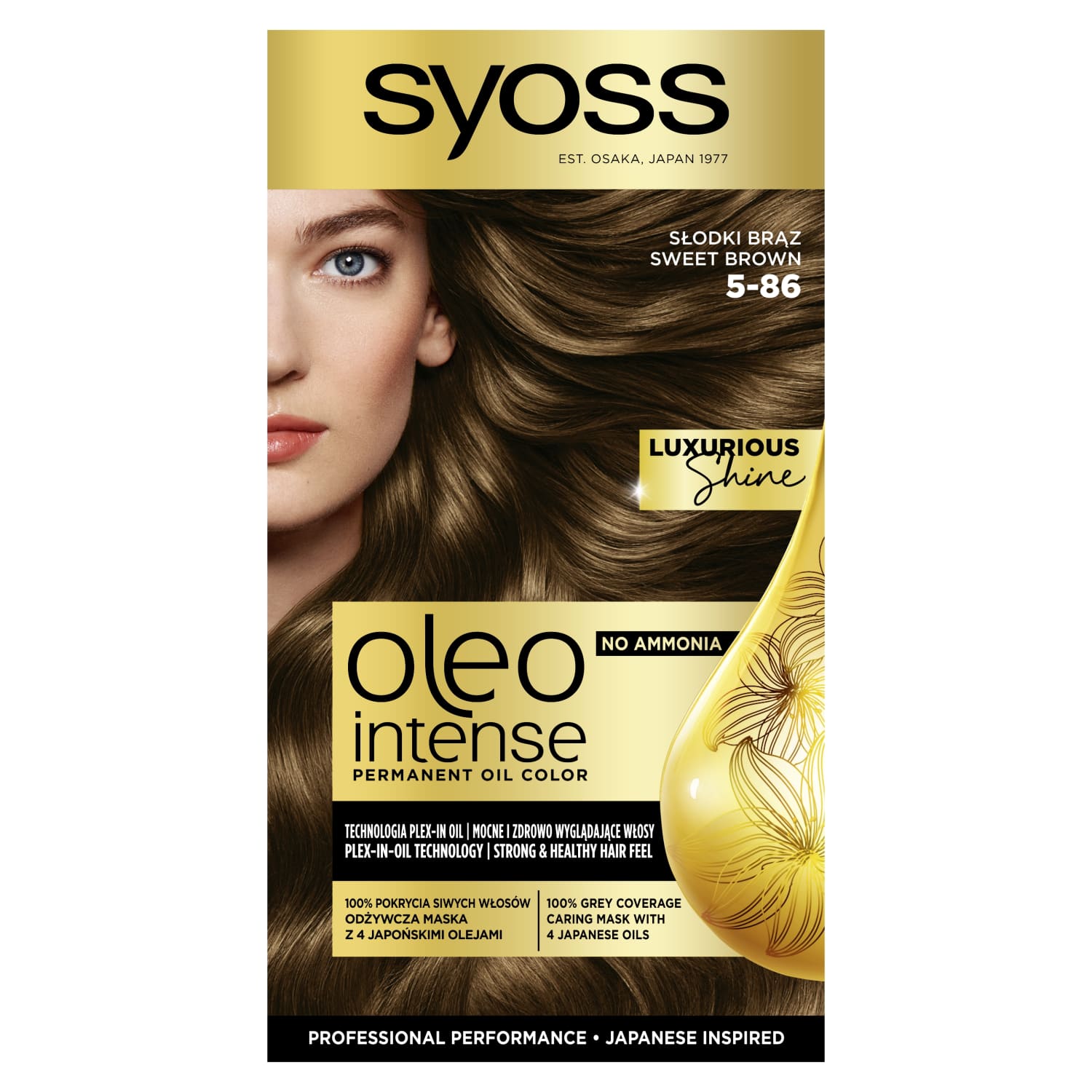 Plaukų dažai SYOSS OLEO INTENSE, Nr.5-86