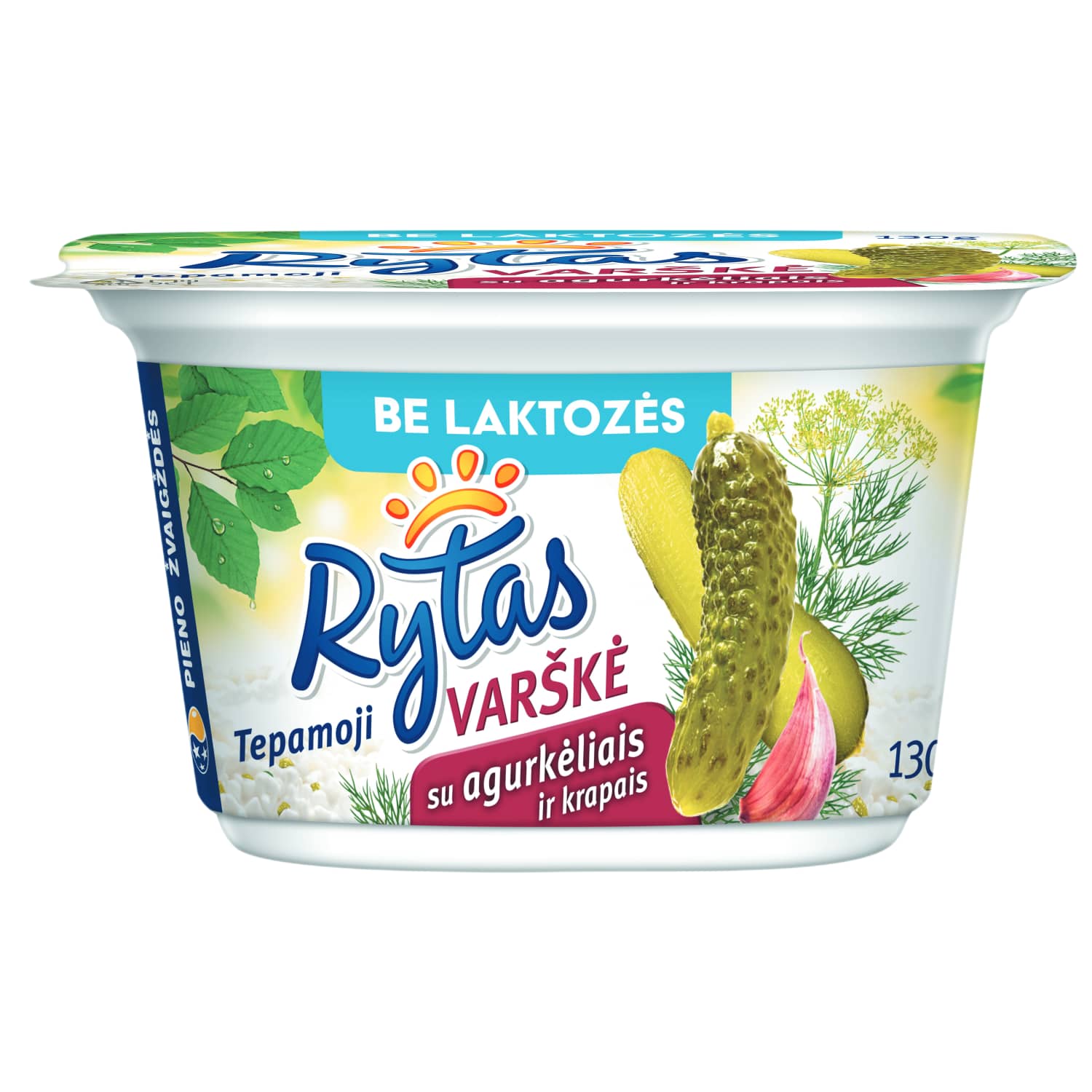 Spreadable cottage cheese lactose-free with cucumber RYTAS, 17%, 130g