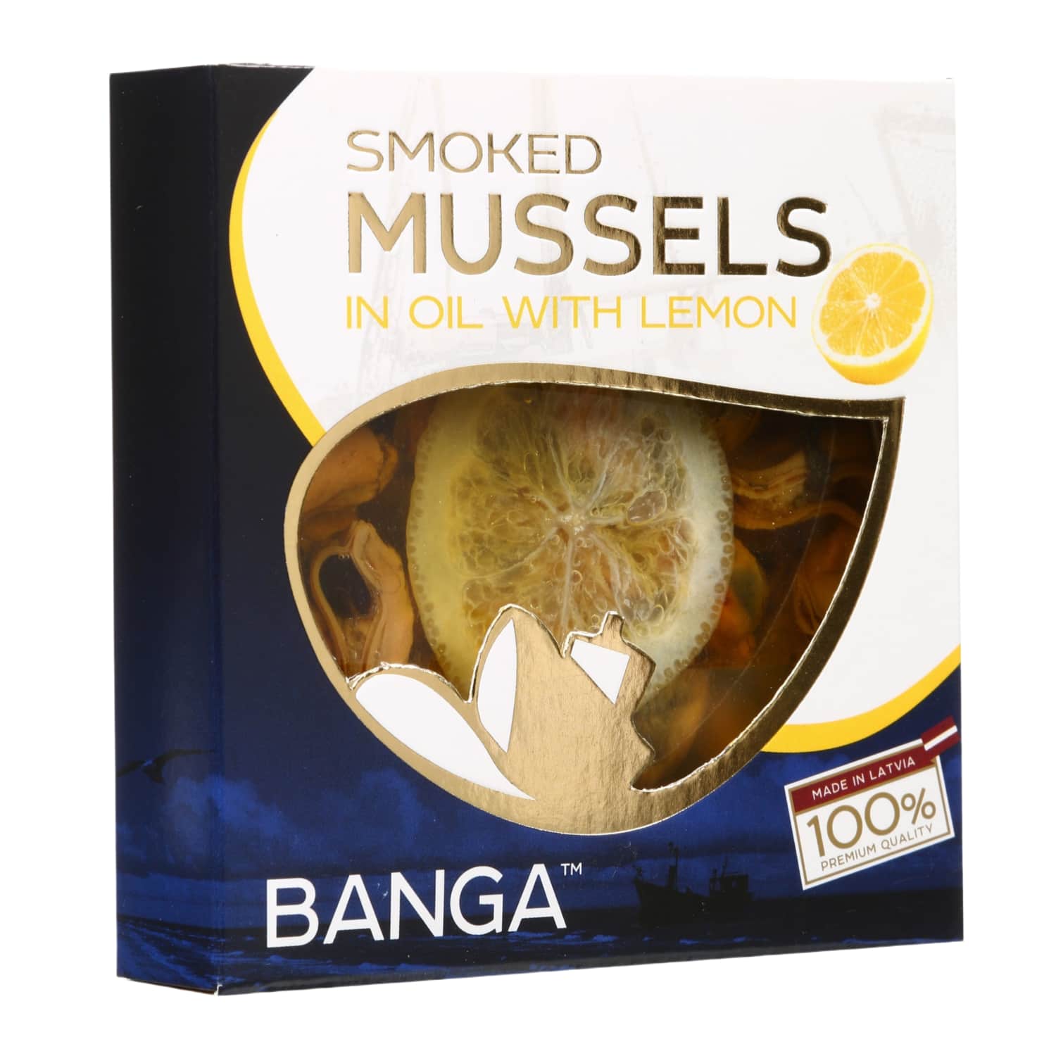 Smoked mussels in oil with lemon BANGA, 120 g