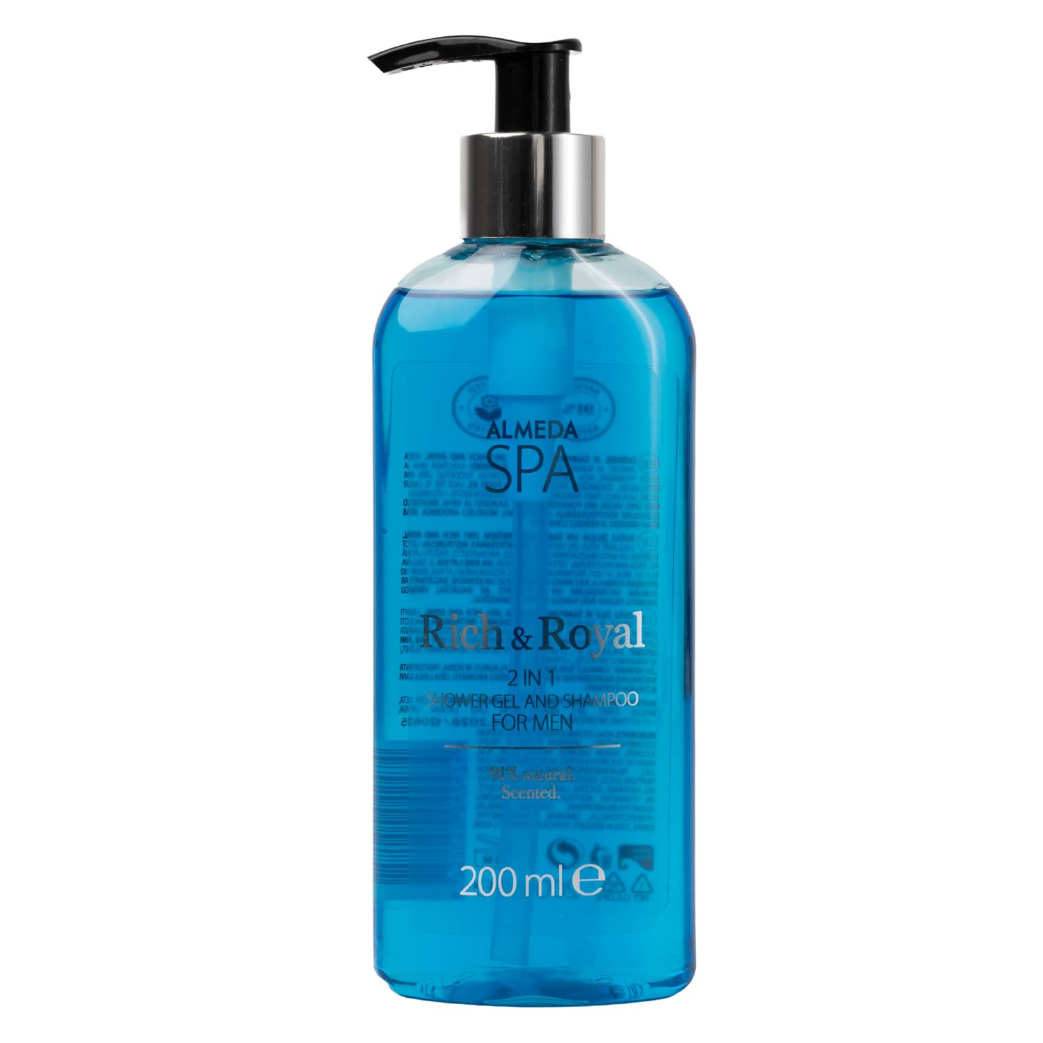 Гель для душа и шампунь для мужчин ALMEDA SPA 2in1, 200 мл