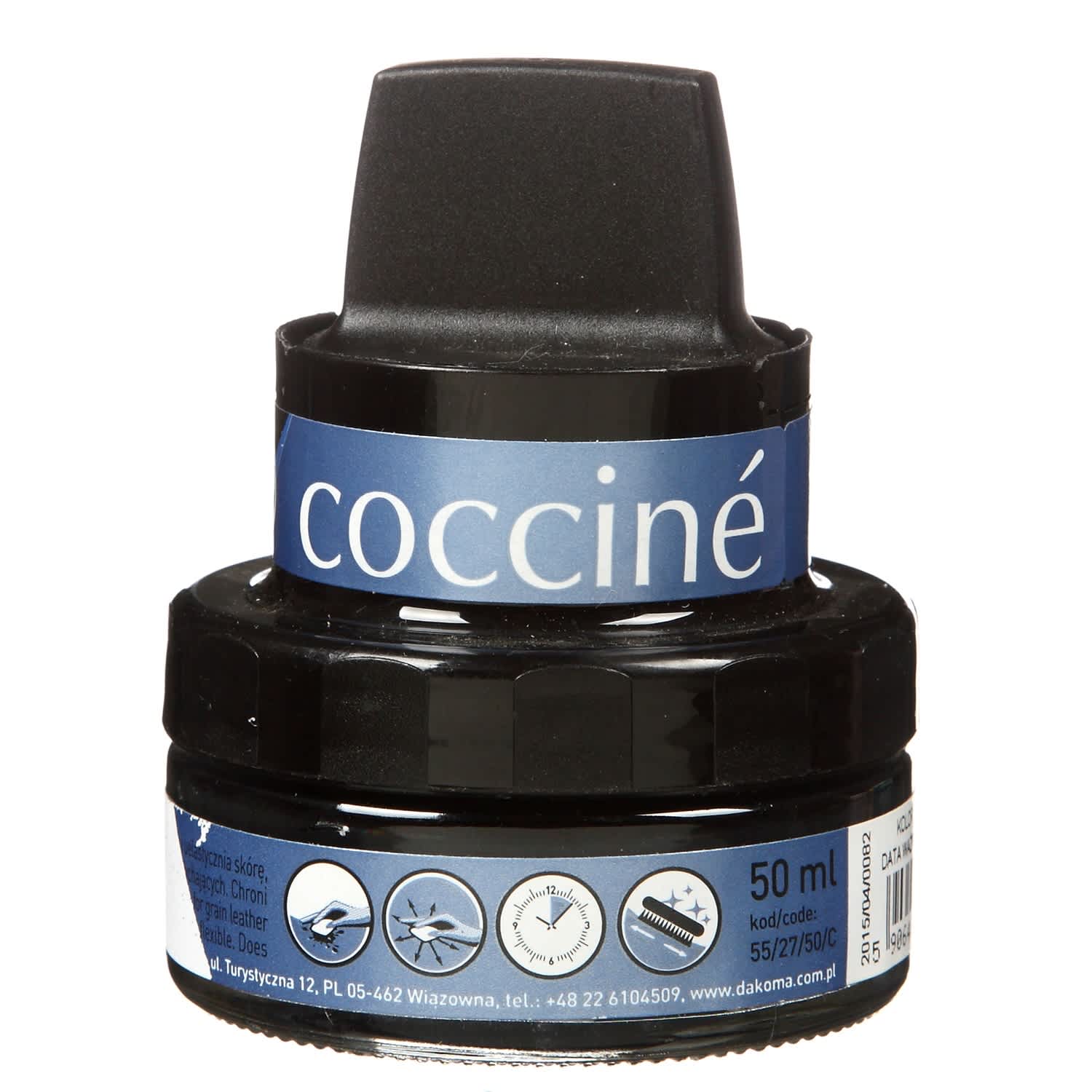 Shoe wax with sponge, (black) COCCINE, 50ml
