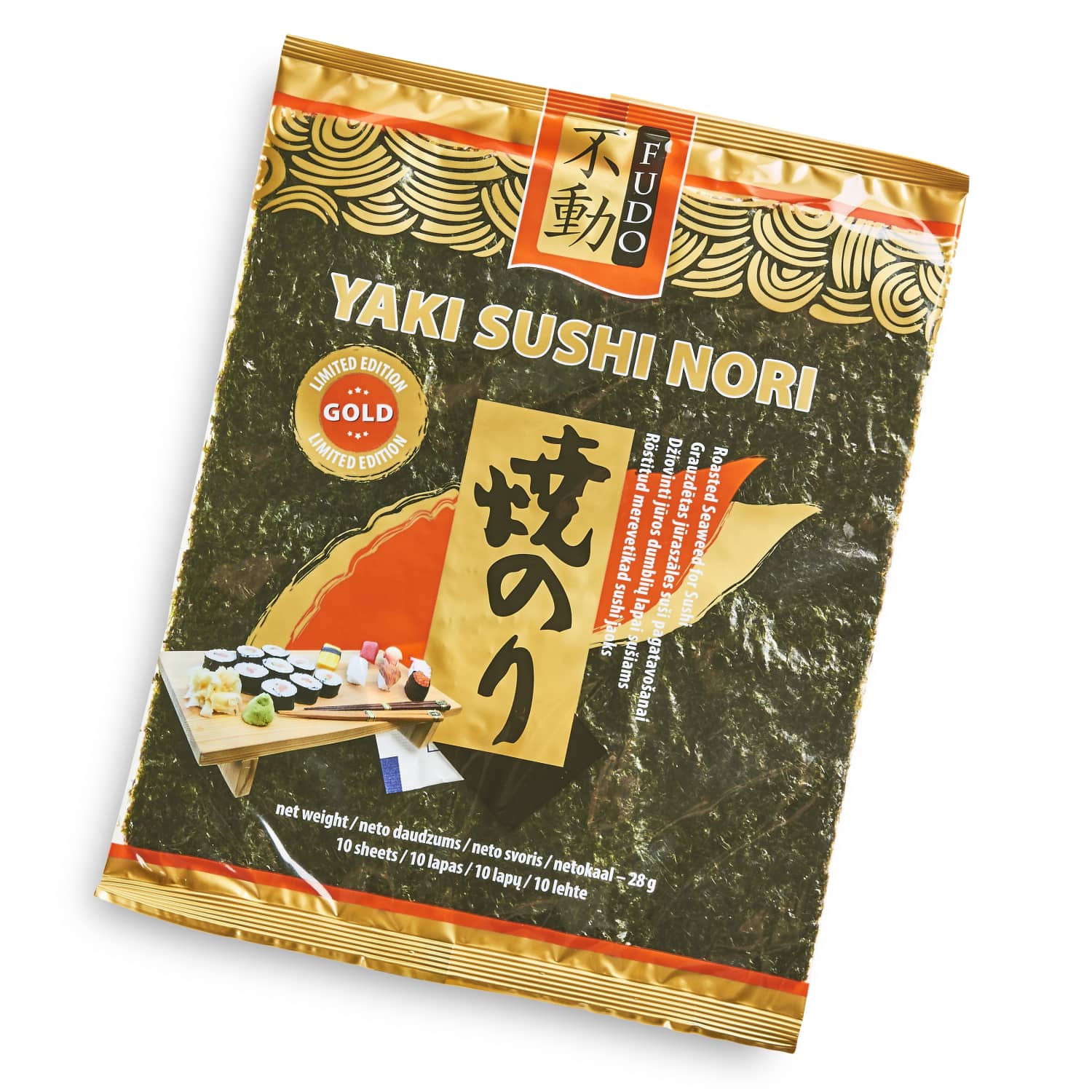 Сушеные морские водоросли FUDO YAKI NORI GOLD, 28
