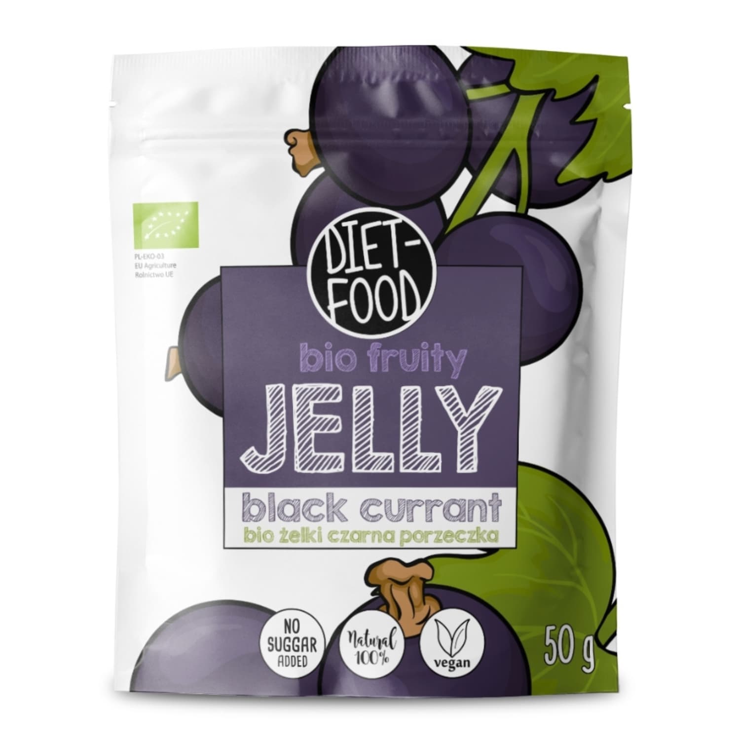 Ekol. juod. serb. sk. juost. DIET-FOOD, 50 g