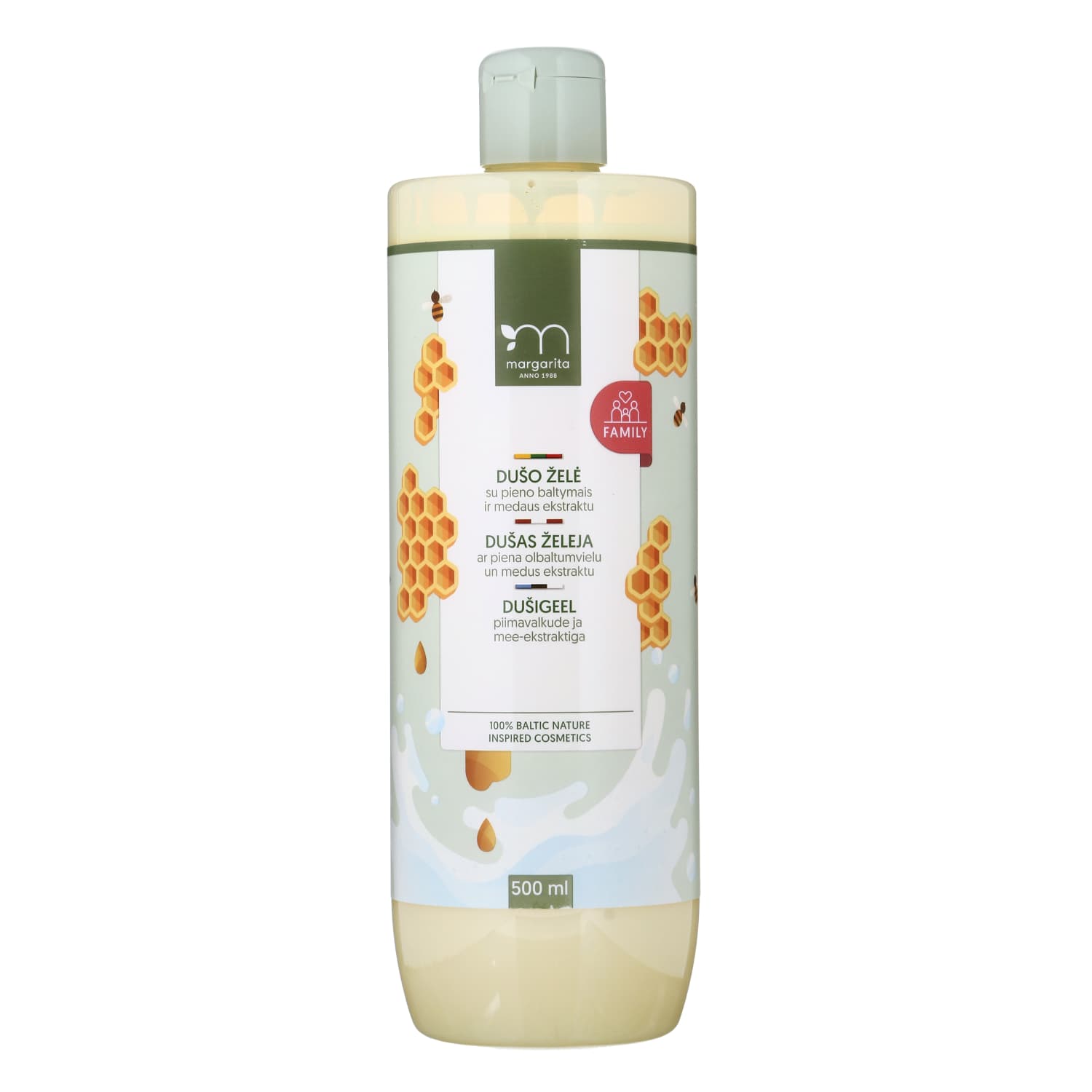 Shower gel MARGARITA white, honey extract, 500ml
